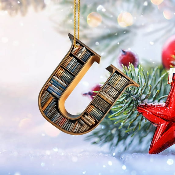 PLPPYFS 26 Letter Ornaments Christmas Tree Decorations Personalized Christmas Letter Christmas Tree Hanging Pendant Xmas Alphabet Letters, 2025 Christmas Letters Ornaments A-Z Ornament Letters Decor