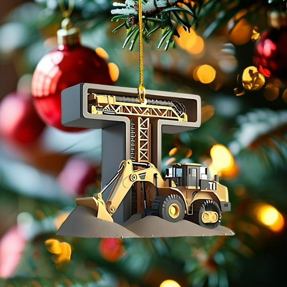 PLPPYFS 26 Letter Ornaments Christmas Tree Decorations Personalized Christmas Letter Christmas Tree Hanging Pendant Xmas Alphabet Letters, 2025 Christmas Letters Ornaments A-Z Ornament Letters Decor