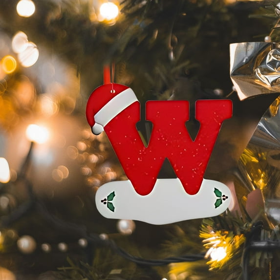 PLPPYFS 26 Letter Ornaments Christmas Tree Decorations Personalized Christmas Letter Christmas Tree Hanging Pendant Xmas Alphabet Letters, 2025 Christmas Letters Ornaments A-Z Ornament Letters Decor
