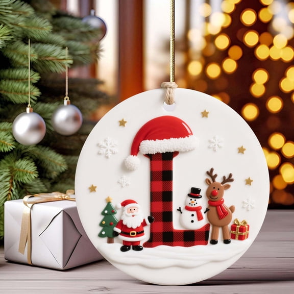 PLPPYFS 26 Letter Ornaments Christmas Tree Decorations Personalized Christmas Letter Christmas Tree Hanging Pendant Xmas Alphabet Letters, 2025 Christmas Letters Ornaments A-Z Ornament Letters Decor
