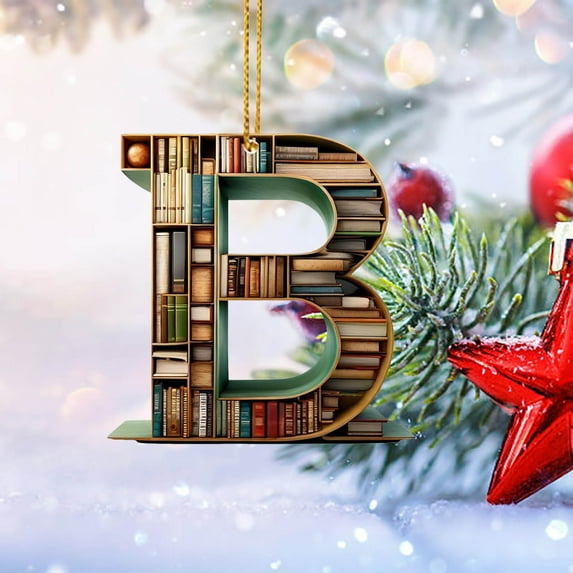 PLPPYFS 26 Letter Ornaments Christmas Tree Decorations Personalized Christmas Letter Christmas Tree Hanging Pendant Xmas Alphabet Letters, 2025 Christmas Letters Ornaments A-Z Ornament Letters Decor