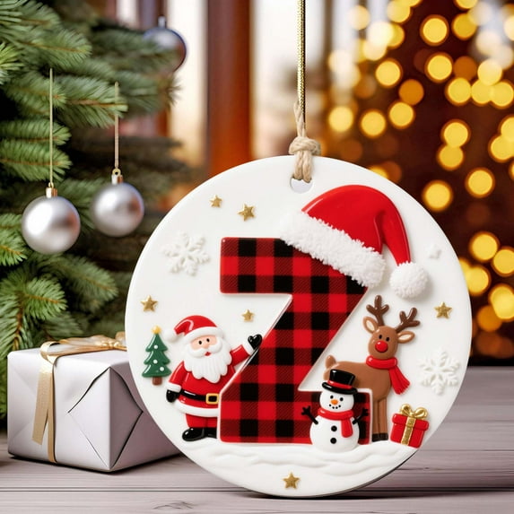 PLPPYFS 26 Letter Ornaments Christmas Tree Decorations Personalized Christmas Letter Christmas Tree Hanging Pendant Xmas Alphabet Letters, 2025 Christmas Letters Ornaments A-Z Ornament Letters Decor