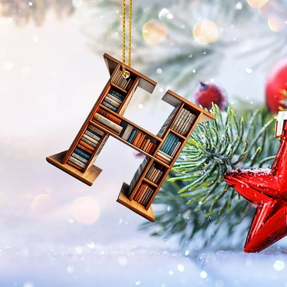 PLPPYFS 26 Letter Ornaments Christmas Tree Decorations Personalized Christmas Letter Christmas Tree Hanging Pendant Xmas Alphabet Letters, 2025 Christmas Letters Ornaments A-Z Ornament Letters Decor