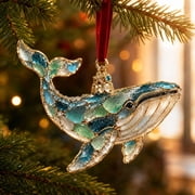 PLPPYFS 2D Handmade Acrylic Ocean Ornament, Ocean Ornaments for Christmas Tree, Ocean-Inspired Memorial Hanging Decorations, Home Decor for Beach Lovers, Beach Lovers Gifts
