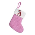 thumbnail image 1 of PLPPYFS 7.09 Inches Initial Monogrammed Christmas Stocking Personalized, Knitted Christmas Stockings, Embroidered Letter Christmas Stocking Decorations for Family Christmas Holiday Party Decor, 1 of 5