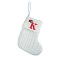thumbnail image 1 of PLPPYFS 7.84 Inches Initial Monogrammed Christmas Stocking Personalized, Knitted Christmas Stockings, Embroidered Letter Christmas Stocking Decorations for Family Christmas Holiday Party Decor, 1 of 5