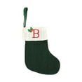 thumbnail image 1 of PLPPYFS 7.87 Inches Initial Monogrammed Christmas Stocking Personalized, Knitted Christmas Stockings, Embroidered Letter Christmas Stocking Decorations for Family Christmas Holiday Party Decor, 1 of 4