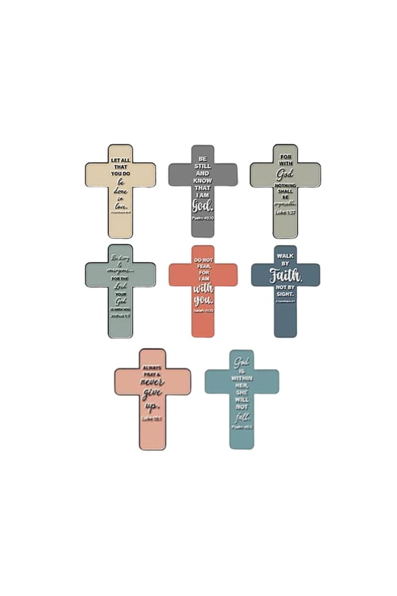 8 Pcs Christian Bible Verse Pins for Women Jesus Enamel Lapel Pins Christ Bible Verses Gift Bulk Metal Badge Brooch Church Gift