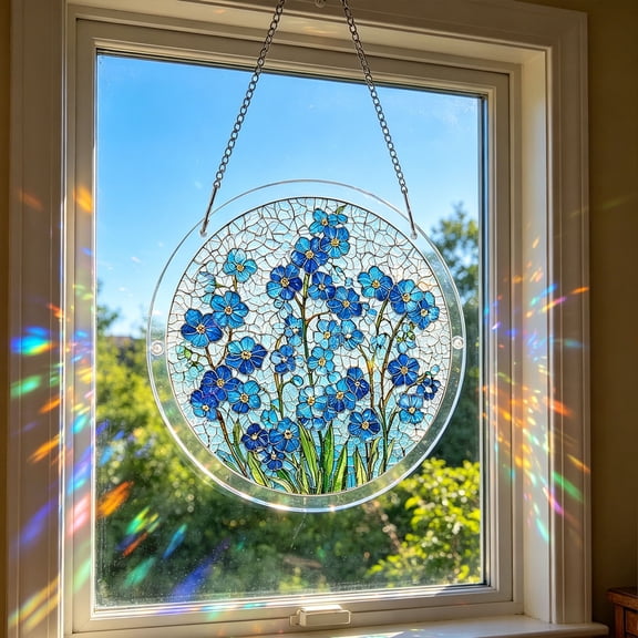 PLPPYFS Acrylic Puzzles Suncatcher Window Hanging, Stained Glass Acrylic Window Hanging, DIY Sun Catcher Kit Home Decor for Window Garden, Gift for Women, Mom, Friends