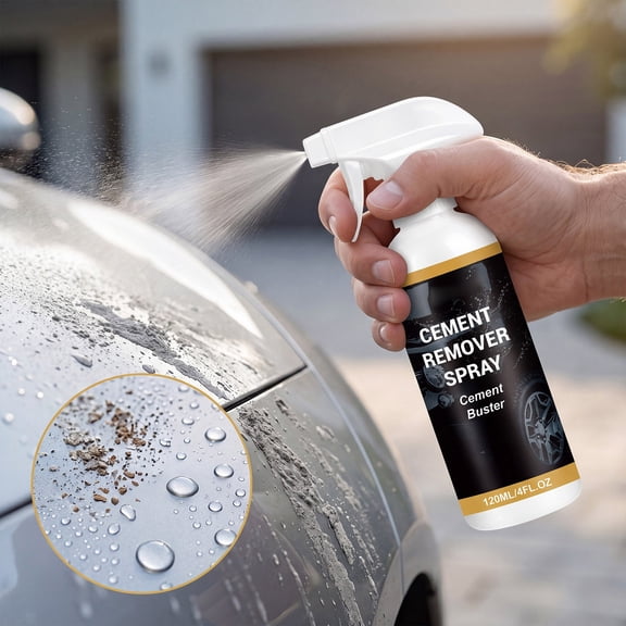 PLPPYFS Automobile Cement Removing Spray Automobile Maintenance Cleaner for Oil, Grease, Grime & Adhesives Water-Based, Non-Corrosive, Eco-Friendly, Interior & Exterior Use - 120ml