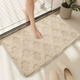 thumbnail image 1 of PLPPYFS Bath Mat Rug, Rubber Non-Slip Quick Dry Absorbent Thin Bathroom Rugs Fit Under Door Bathroom Floor Mats-Shower Rug for in Front of Bathtub, Sink, Shower Room (16"x24"), 1 of 5