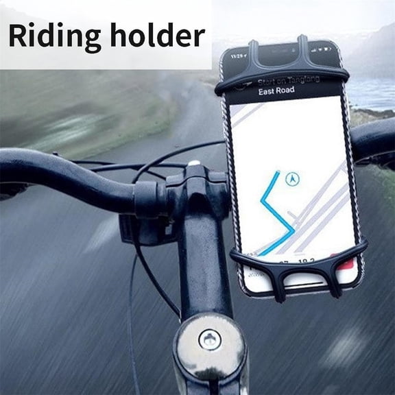 PLPPYFS Bike Phone Mount, Rotation Silicone Phone Holders for Most Smartphones and Handlebars, Easy Install - High Elasticity Shock Absorption Phones Mount Upgraded Universal Bike Cell Phone Holder
