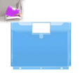 thumbnail image 1 of PLPPYFS Binder Pocket Plastic Envelopes Binder Folders 3 Holes Binder Folders for 2/3 Ring Document Pouch with Label Loose-Leaf for Office Home, Letter Size, 1 of 8