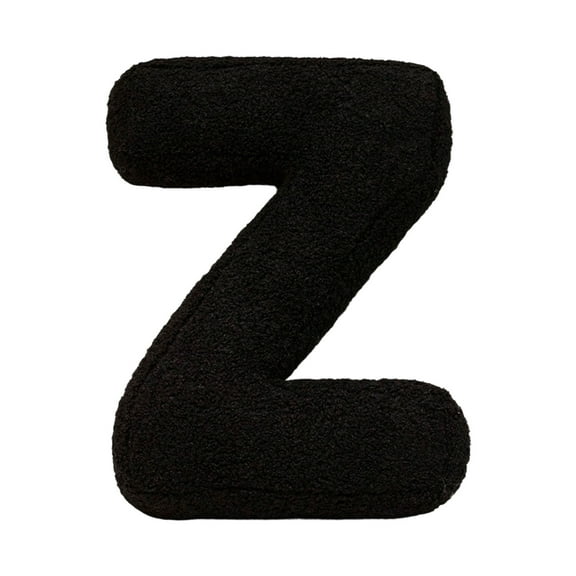PLPPYFS Black Letter Pillow - 26 Letters Plush Pillow, Soft Plush Alphabet Throw Pillow, A to Z Decorative Initial Pillow for Couch, Sofa, Bed, Car - Cozy & Cute Hugging Pillow