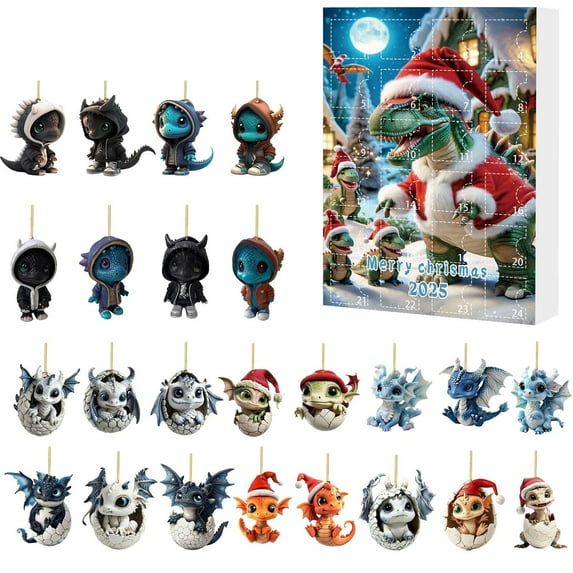 PLPPYFS Christmas Advent Calendar 2025, Christmas Vacation Countdown Calendars, Christmas Tree Ornaments Gifts with 24 pcs Collectible Figures for Party Favors, Xmas Gift, Xmas Tree Countdown