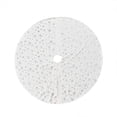 thumbnail image 1 of PLPPYFS Christmas Tree Skirt, Holiday Party Decor, 48 inch Tree Skirt Large Snowflake Reindeer Xmas Tree Skirt Rustic Christmas Decorations for Winter New Year Holiday Party Decor Indoor Outdoor, 1 of 7