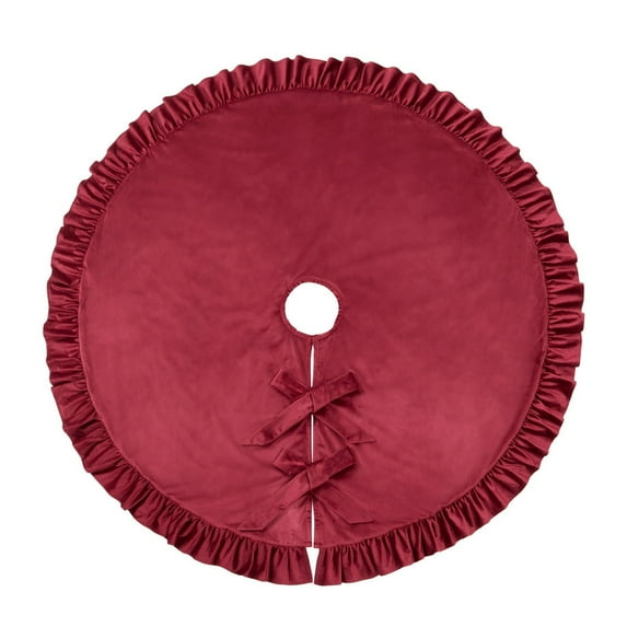 PLPPYFS Christmas Tree Skirt, Holiday Party Decor, 52 inch Tree Skirt Large Snowflake Reindeer Xmas Tree Skirt Rustic Christmas Decorations for Winter New Year Holiday Party Decor Indoor Outdoor