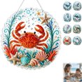 thumbnail image 1 of PLPPYFS Crab Diamond Art Kits for Adults, Acrylic Hanging Suncatcher Crab Diamond Suncatcher, Special Shaped Diamonds, Hanging Chain, Complete DIY Craft Tools, Hanging Ornament, 1 of 7