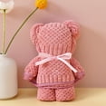 thumbnail image 1 of PLPPYFS Cute Bear Bath Towel,Cute Bear Folded Towel,Soft Coral Fleece Hand Towels with Bags,Gift for Wedding Graduation Valentine's Day Baby Shower Birthday Souvenir Supplies, 1 of 6