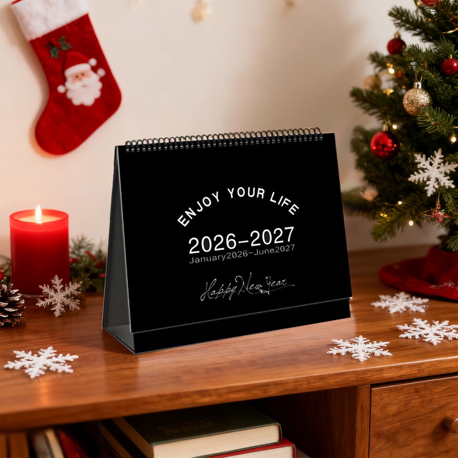 PLPPYFS Desk Calendar 2026-2027 - Standing Flip Desktop Calendar 2026 ...