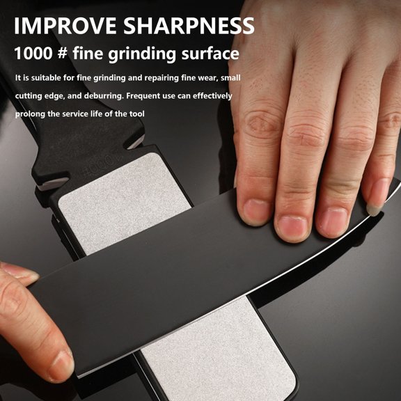 PLPPYFS Diamond Sharpening Stone, Handheld Double-Sided Diamond Sharpener Honeycomb Surface Knife Sharpener Plate Whetstone for Kitchen Outdoor Garden (Fine/Coarse Grinding)