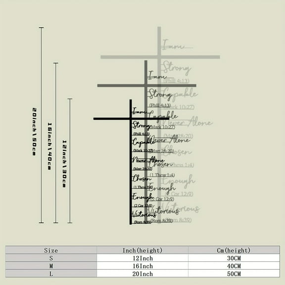 PLPPYFS Elegant Metal Cross Wall Art - Scripture-Inspired Design for Peaceful Living Spaces - Jesus Cross Religious Wall Art, Wall Decor for Christian & Catholic Scripture Wall Decor for Church