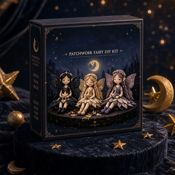 PLPPYFS Fairy Patchwork DIY Collection, Fun Flower Fairies Patchwork Sewing Kit, Make 4pcs Winged Elf Cloth Doll, Full Supplies DIY Craft Set for Beginner Crafters, Home Decor Unique Handmade Gift