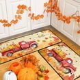 thumbnail image 1 of PLPPYFS Fall Thanksgiving Pumpkin Kitchen Rugs Set of 2, Fall Kitchen Mats, Halloween Fall Maple Leaves Leaf Farmhouse Floor Mats and Rugs Non Skid Washable for Kitchen Home Decor 16x24 & 16x47 Inch, 1 of 6