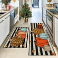 thumbnail image 1 of PLPPYFS Fall Thanksgiving Pumpkin Kitchen Rugs Set of 2, Fall Kitchen Mats, Halloween Fall Maple Leaves Leaf Farmhouse Floor Mats and Rugs Non Skid Washable for Kitchen Home Decor 16x24 & 16x47 Inch, 1 of 6