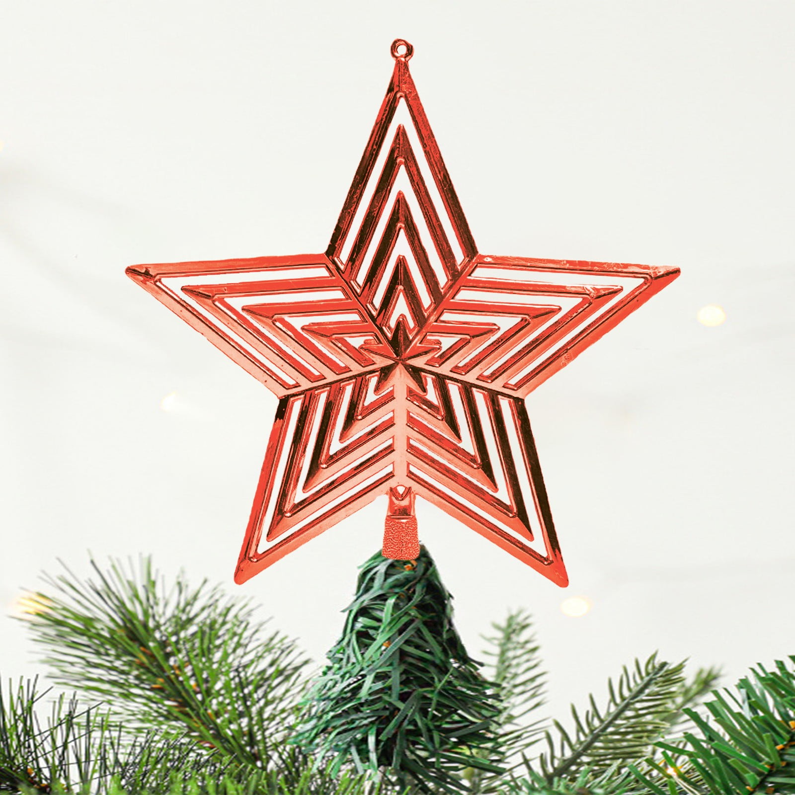 PLPPYFS Glitter Star Tree Topper - Christmas Small Tabletop Mini Desk ...