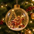 thumbnail image 1 of PLPPYFS Glowing Christmas Diorama Ornament, Light‑Up Mini Holiday Scene 3.54In, Christmas Hanging Diorama Ornament with Warm LED Light, Festive Keepsake for Tree, Mantel & Christmas Party Decor, 1 of 6