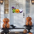 thumbnail image 1 of PLPPYFS Halloween Ghost Paper Door Hanging Sign Decorations, Cute Ghost Pumpkin Paper Signs, Large Size Halloween Front Door Hanger Yard Wall Home Decor for Halloween Party Supplies, 1 of 6
