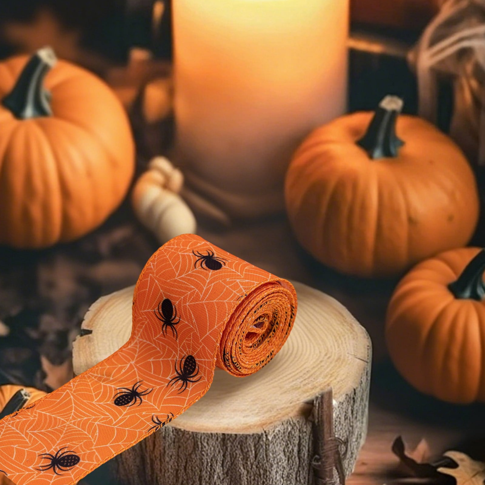 Spider Ribbon PLPPYFS Halloween Spider Ribbons - 5 Yards Halloween Ribbon Edge 2.5 ...