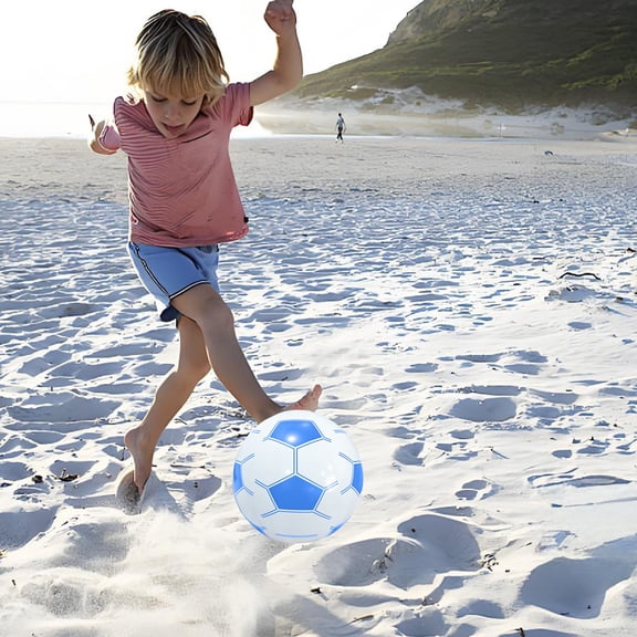 PLPPYFS Inflatable Soccer Beach Balls - 10.6-Inch Durable Blow Up Beach Balls for Adults, Easy to Inflate, Summer Pool Float, Soccer Party Favors, Sports Theme Decorations, Giveaways & Outdoor Tools
