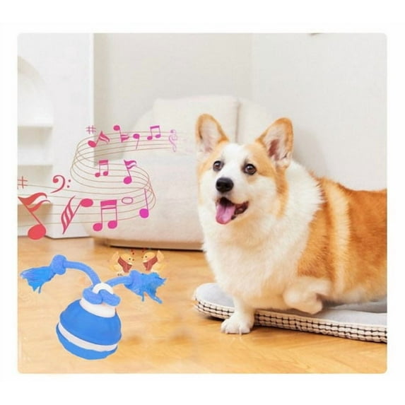 PLPPYFS Interactive Dog Toys Ball - Fun Moving Dog Toys to Keep Dogs Busy, Smart Jumping Ball for Dogs with Three Modes, Rechargeable Automatic, Knot Design, Bite-Resistant and Teeth-Cleaning