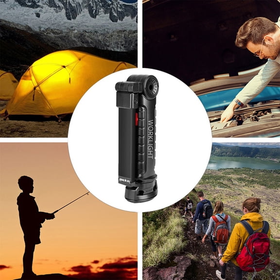 PLPPYFS LED Work Lights with Magnetic Base Bracket Rotate 180and the Light Bar Can Rotate 90, Folding Flashlight Inspection Mechanic Light for Car Repairing, Workshop, Household and Emergency Use