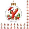 thumbnail image 1 of PLPPYFS Light Up Christmas Ornament, Christmas Holiday Letter Acrylic Ball with Warm LED, Mini Holiday Christmas Tree Hanging Decoration with Letter Scene Lighted for Window Xmas, 1 of 5