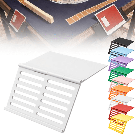 PLPPYFS Mahjong Card Holder, Under-Mat Slide-in Stand, Angled Viewing Rack, Mahjong Card Holder for Table, Space-Saving 3D-Printed Table Accessory, Foldable Design for American Mahjong