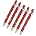 thumbnail image 1 of PLPPYFS Personalized Ballpoint Pens with Stylus Tip, Aluminum Rod Pen Spray Adhesive Click Pen -use Screen Business Student Writing Pen 5pc, 1 of 4