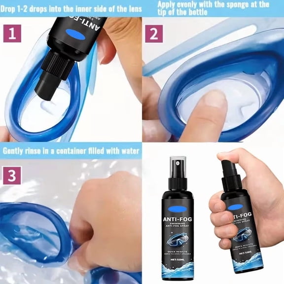 PLPPYFS Premium Anti-Fog Spray, Sea Reef Safe Anti-Fog Spray for Eye Glasses, Mirrors, Plastic Windows, Swim Goggles, Diving Masks - Quick and Long-Lasting Glass Anti Fog Quick Spit Spray