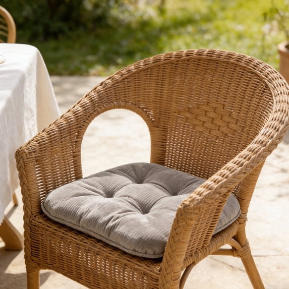 PLPPYFS Soft Rocking Chair and Wicker Chair Cushion, 16.1 x 17.3 in, Water Repellent, Rain Proof, Fade Resistant Cushion for Rocking Or Rounded Back Chair