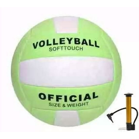 PLPPYFS Soft Volleyball Official Size 5 for Indoor Outdoor Beach Pool Gym Training, Super Soft Volleyball Indoor Outdoor Volleyball, 1 Volleyball with 1 Pump for Girls Boys Beginner Teenager Adult