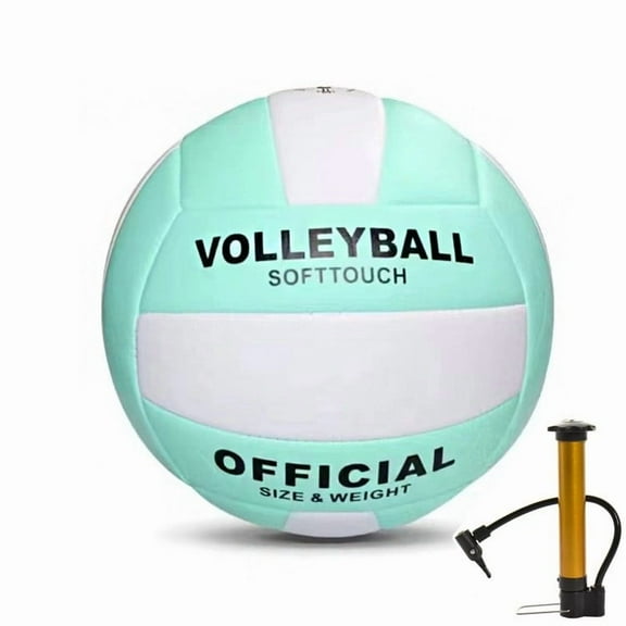 PLPPYFS Soft Volleyball Official Size 5 for Indoor Outdoor Beach Pool Gym Training, Super Soft Volleyball Indoor Outdoor Volleyball, 1 Volleyball with 1 Pump for Girls Boys Beginner Teenager Adult