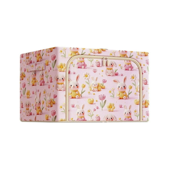 PLPPYFS Storage Bags, 1 Pack Clothes Storage Bins, Folding Moving Comforter Blanket Storage Bags Closet Organizers and Storage Containers for Clothes with Strong Handles & Zippers for Bedding Pillow