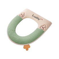 PLPPYFS Toilet Seat Cushion, Bathroom Soft Thicker Warmer Stretchable Washable Cloth Toilet Seat Cover Pads, Thicker Toilet Seat Cover Pads, Fits Most Size Toilet Lids for Bathroom, Easy Installation
