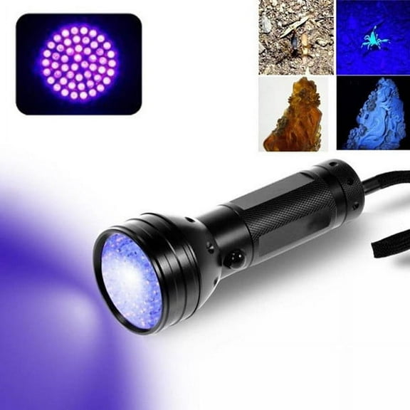 PLPPYFS UV Flashlight Black Light, 51 LED 395 nM Ultraviolet Blacklight Detector for Dog Urine, Pet Stains and Bed