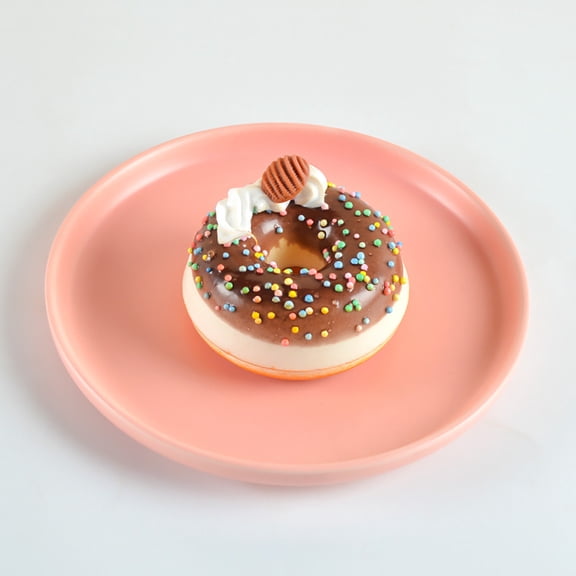 PLPPYFS Vintage Donut Shaped Soft Tool, Soft PU Material Slow Rebound Sensory Stress Relief tool Portable Hand Squeeze Gadget Photo Props Decorative Faux Doughnuts for Daily Relax and Desk Decor