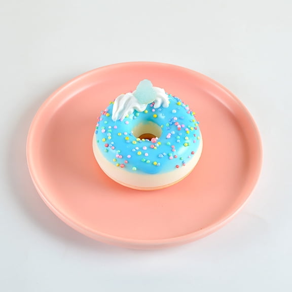 PLPPYFS Vintage Donut Shaped Soft Tool, Soft PU Material Slow Rebound Sensory Stress Relief tool Portable Hand Squeeze Gadget Photo Props Decorative Faux Doughnuts for Daily Relax and Desk Decor