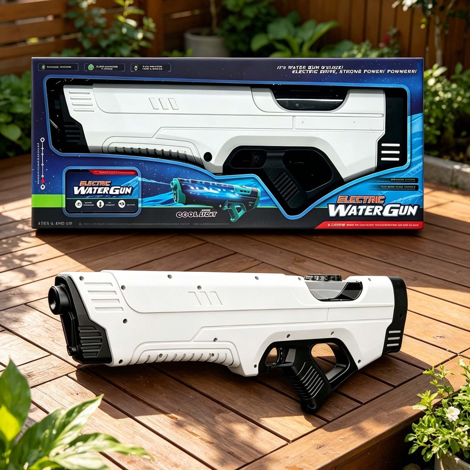 PLPPYFS Water Gun With Synchronized LED Light Automatic High Power Water High Capacity Squirt Guns Adults Remote Water Sprayer Summer Swimming Pool Beach Outdoor Games