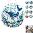 thumbnail image 1 of PLPPYFS Whale Diamond Art Kits for Adults, Acrylic Hanging Suncatcher Whale Diamond Suncatcher, Special Shaped Diamonds, Hanging Chain, Complete DIY Craft Tools, Hanging Ornament, 1 of 7